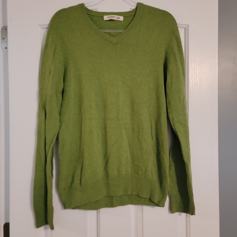 Old Navy Green V-Neck Sweater